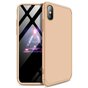 360 bescherming Case Cover iPhone XR hoesje - Goud