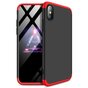 360 bescherming Case Cover iPhone XR hoesje - Zwart en rood