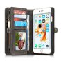 Caseme splitlederen iPhone 6 Plus 6s Plus Wallet Bookcase Hoesje Portemonnee - Grijs