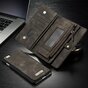 Caseme splitlederen iPhone 6 Plus 6s Plus Wallet Bookcase Hoesje Portemonnee - Grijs