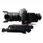 Opvouwbare Camera RIG stabilizer DSLR camera aluminium schouderstatief - Zwart Blauw