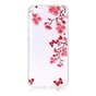 iPhone 7 8 SE 2020 SE 2022 TPU hoesje Bloesem - Transparant Roze Rood