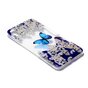 iPhone X XS TPU hoesje Transparant - Blauw Wit