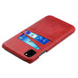 Duo Cardslot Wallet Portemonnee iPhone 11 Pro Max hoesje - Rood Bescherming