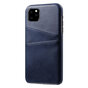 Duo Cardslot Wallet Portemonnee iPhone 11 Pro Max hoesje - Blauw Bescherming