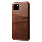 Duo Cardslot Wallet Portemonnee iPhone 11 Pro Max hoesje - Bruin Bescherming