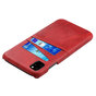 Duo Cardslot Wallet Portemonnee iPhone 11 hoesje - Rood Bescherming