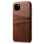 Duo Cardslot Wallet Portemonnee iPhone 11 Pro hoesje - Bruin Bescherming