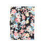 Wallet Portemonnee Hoes Case Flowerprint Bloemenstofpatroon Kunstleer voor iPad 10.2 inch - Zwart