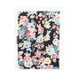 Wallet Portemonnee Hoes Case Flowerprint Bloemenstofpatroon Kunstleer geschikt voor iPad 10.2 inch - Zwart