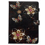 Hoes Case Wallet Portemonnee Bloemen Vlinders Kunstleer voor iPad 10.2 inch - Zwart
