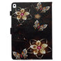 Hoes Case Wallet Portemonnee Bloemen Vlinders Kunstleer voor iPad 10.2 inch - Zwart
