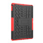 Bandprofiel hoes grip kickstand TPU kunststof iPad 10.2 inch - Rood