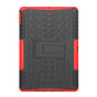 Bandprofiel hoes grip kickstand TPU kunststof iPad 10.2 inch - Rood