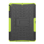 Bandenprofiel iPad 10.2 inch TPU Polycarbonaat Hoes met kickstand - Groen Zwart