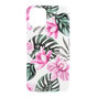 Hoesje Case Bloemen Bladeren Flowers Natuur TPU Flexibel Schokabsorberend voor iPhone 11 - Roze