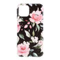 Hoesje Case Bloemen Bladeren Flowers Natuur TPU Flexibel Schokabsorberend voor iPhone 11 - Zwart