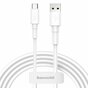 Baseus USB-A naar USB type-C kabel - Synchroniseren Opladen Wit