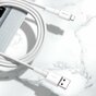 Baseus USB-A naar Micro USB kabel - Opladen Synchroniseren Wit 1 meter