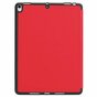 Just in Case Tri-Fold Lederen iPad Air 3 10.5 inch 2019 Hoes - Rood Standaard Bescherming Stylus Opberglus