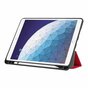 Just in Case Tri-Fold Lederen iPad Air 3 10.5 inch 2019 Hoes - Rood Standaard Bescherming Stylus Opberglus