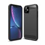 Just in Case hoesje beschermend carbon TPU geschikt voor iPhone 11 Case - Zwart