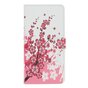 Wallet kunstleer bloemen hoesje voor iPhone 12 en iPhone 12 Pro - wit