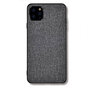 Cloth Texture stof en kunststof hoesje geschikt voor iPhone 12 en iPhone 12 Pro - grijs