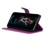 Wallet kunstleer hoesje voor iPhone 12 mini - paars