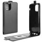 Flip case kunstleer hoesje voor iPhone 12 mini - zwart