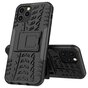 Shockproof kunststof en schokabsorberend TPU hoesje voor iPhone 12 en iPhone 12 Pro - zwart