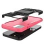 Shockproof kunststof en schokabsorberend TPU hoesje voor iPhone 12 en iPhone 12 Pro - zwart met roze