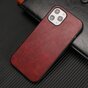 Leather Look kunstleer hoesje voor iPhone 12 en iPhone 12 Pro - rood