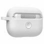 Spigen Silicone Hoes geschikt voor AirPods Pro - Wit Karabijnhaak