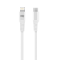 Xqisit Extra Sterke Gevlochten Lightning naar USB C 3.0 kabel - Wit