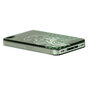 Bloemetjes groen zilver hoesje iPhone 4/4s Zwart