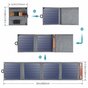 Choetech opvouwbaar zonnepaneel oplader USB-A waterproof 14W solar reislader outdoor - Grijs