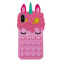 Unicorn Pop Fidget Bubble siliconen eenhoorn hoesje voor iPhone X en iPhone XS - roze