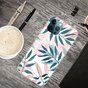 Tropical leaves TPU pastelgekleurde bladeren hoesje voor iPhone 13 Pro - roze, groen en wit