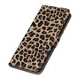 Wallet Bookcase kunstleer luipaardprint hoesje voor iPhone 13 Pro Max - bruin