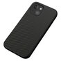 Carbon TPU carbonvezels hoesje voor iPhone 13 mini - zwart