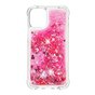 Glitter TPU hoesje voor iPhone 13 mini - transparant en roze