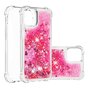 Glitter TPU hoesje geschikt voor iPhone 13 - transparant en roze