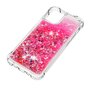 Glitter TPU hoesje geschikt voor iPhone 13 - transparant en roze