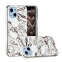 Marble TPU marmersteen hoesje voor iPhone 13 - wit