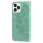 Wallet Bookcase kunstleer mandala hoesje geschikt voor iPhone 13 Pro - groen