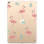 Just in Case Slim TPU flamingo&#039;s en bladeren hoes voor iPad 10.2 (2019 2020 2021) - transparant
