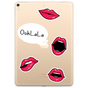 Just in Case Slim TPU rode lippen hoes voor iPad 10.2 (2019 2020 2021) - transparant