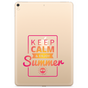 Just in Case Slim TPU keep calm &amp; enjoy summer&#039; hoes voor iPad 10.2 (2019 2020 2021) - transparant