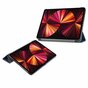 Just in Case Smart Tri-Fold kunstleer hoes geschikt voor iPad Pro 11 (2018 2020 2021 2022) - blauw